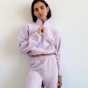 Aritzia TNA Polar 1/2 Cropped Zip
